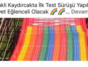 YUH ARTIK… BÜYÜKŞEHİR’in çocuklar için yaptığı proje de LGBT renkleri….