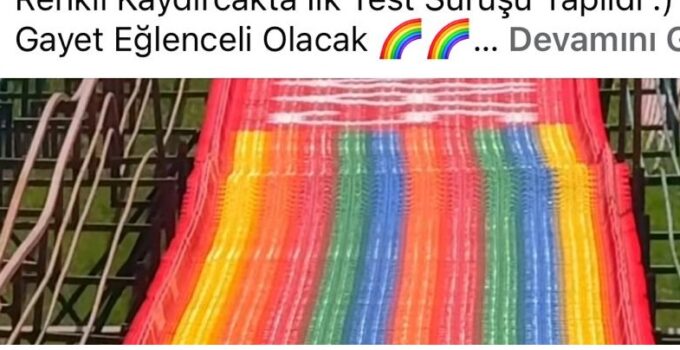 YUH ARTIK… BÜYÜKŞEHİR’in çocuklar için yaptığı proje de LGBT renkleri….