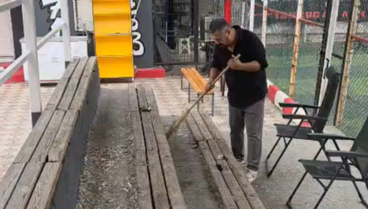 Temizlik işçisi değil. Belediye meclis üyesi…. Anlamlı turnuva sonrası örnek davranış…