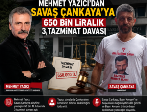 Mehmet Yazıcı, Savaş Çankaya Aleyhine Yaklaşık 650 Bin Liralık Tazminat Davası Açtı