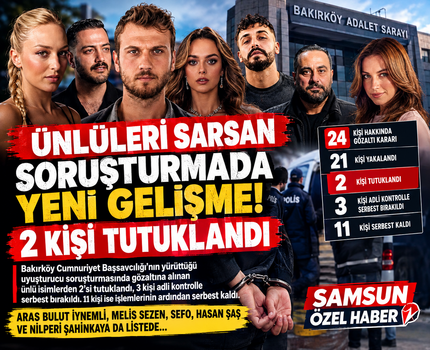 ÜNLÜLERİ SARSAN SORUŞTURMADA YENİ GELİŞME! 2 KİŞİ TUTUKLANDI