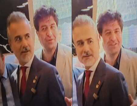 Eski bakanın korumasına fırçası kamerada