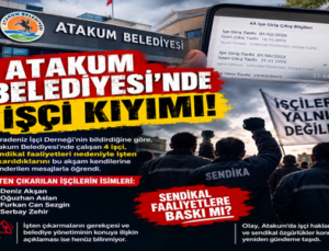 ATAKUM BELEDİYESİ’NDE İŞÇİ KIYIMI!