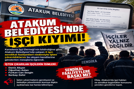 ATAKUM BELEDİYESİ’NDE İŞÇİ KIYIMI!